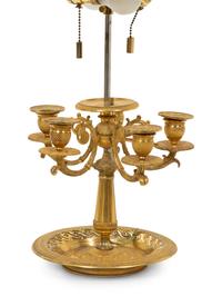 A Louis XVI Style Gilt Bronze Bouillotte Lamp