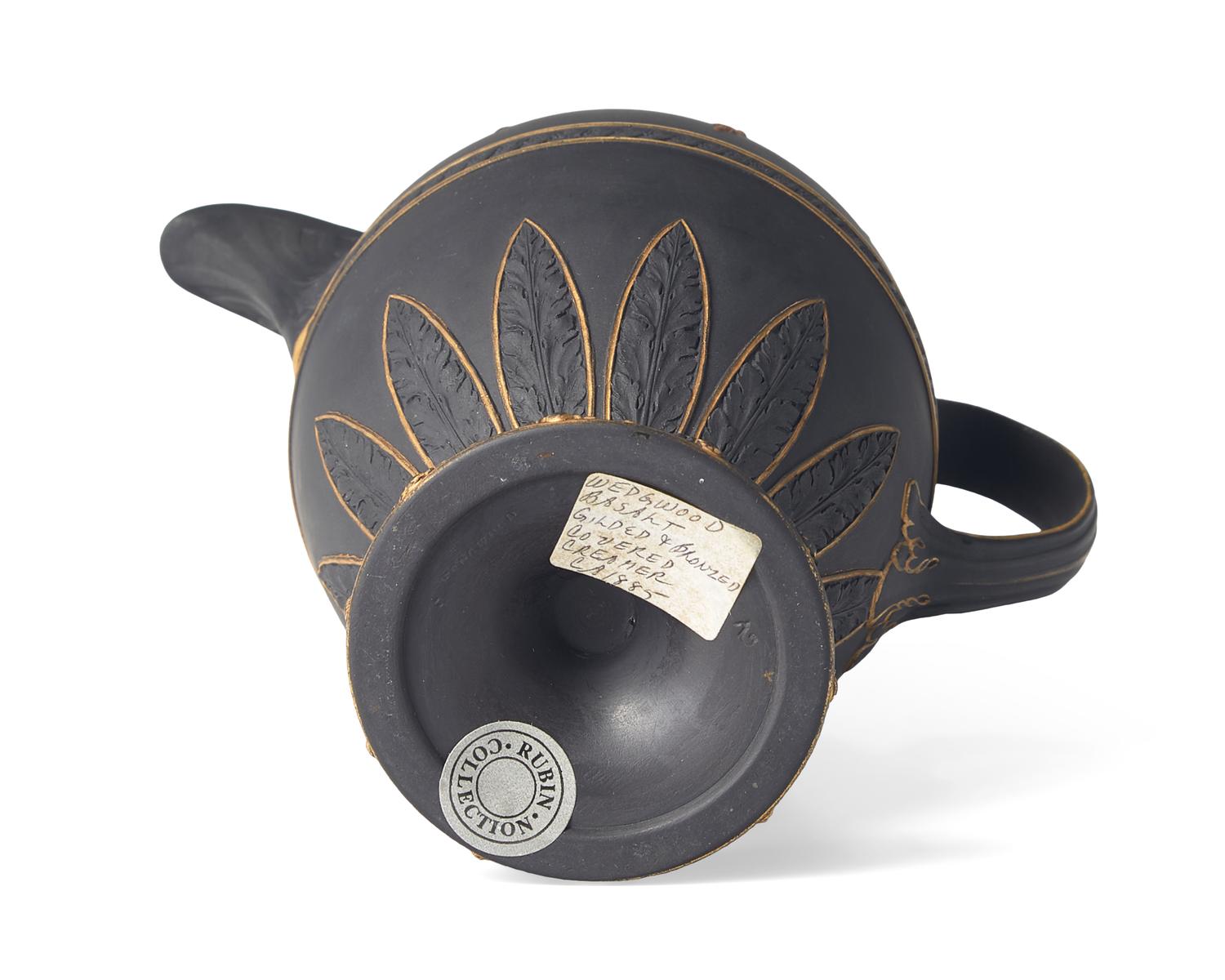 A Wedgwood Parcel Gilt Black Basalt Coffee Pot