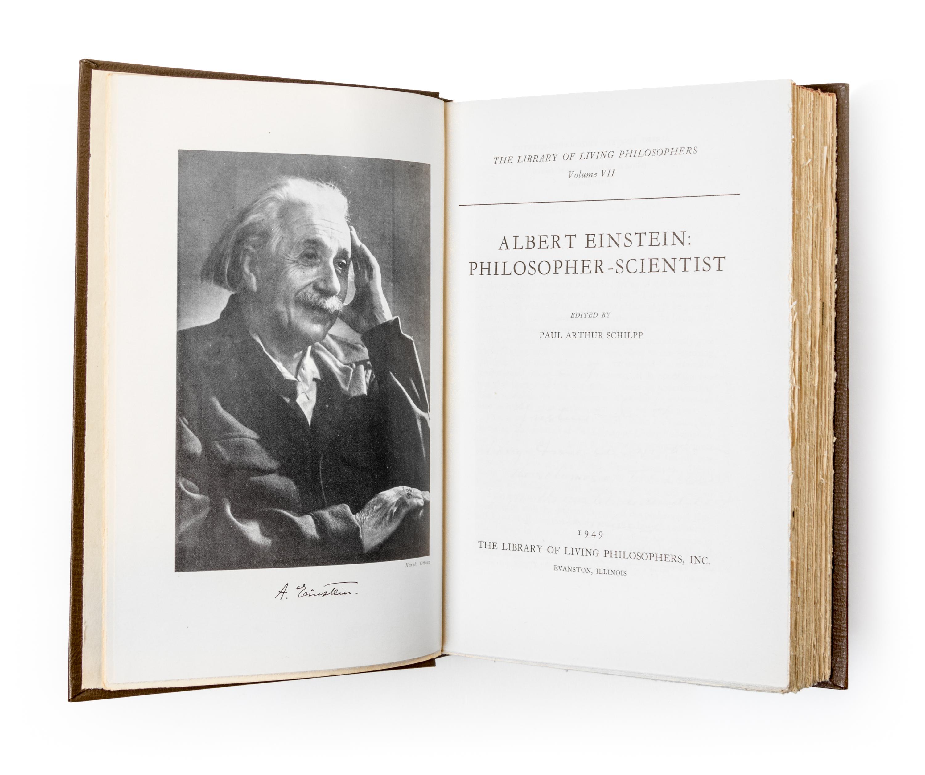 (EINSTEIN, ALBERT) Albert Einstein: Philosopher-Scientist, 1949. Limited, signed.