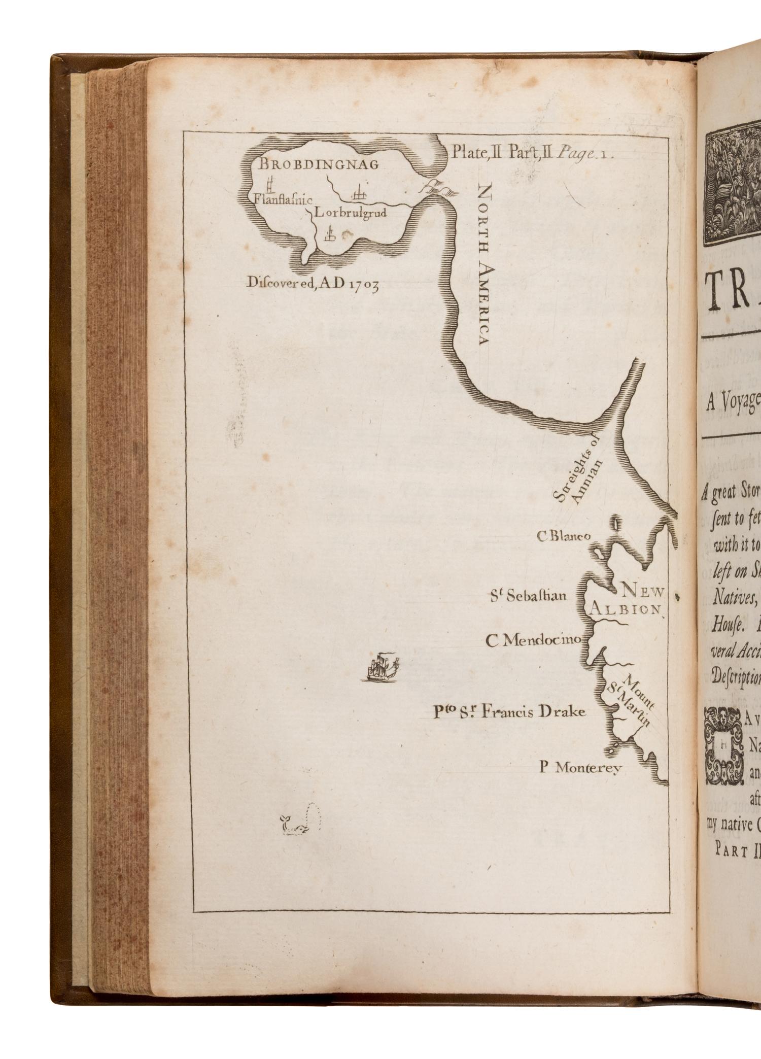 Swift, Jonathan (1667-1745). Travels Into Several Remote Nations of the World. In four parts. By Lemuel Gulliver... London: Printed for Benj. Motte, 1726.