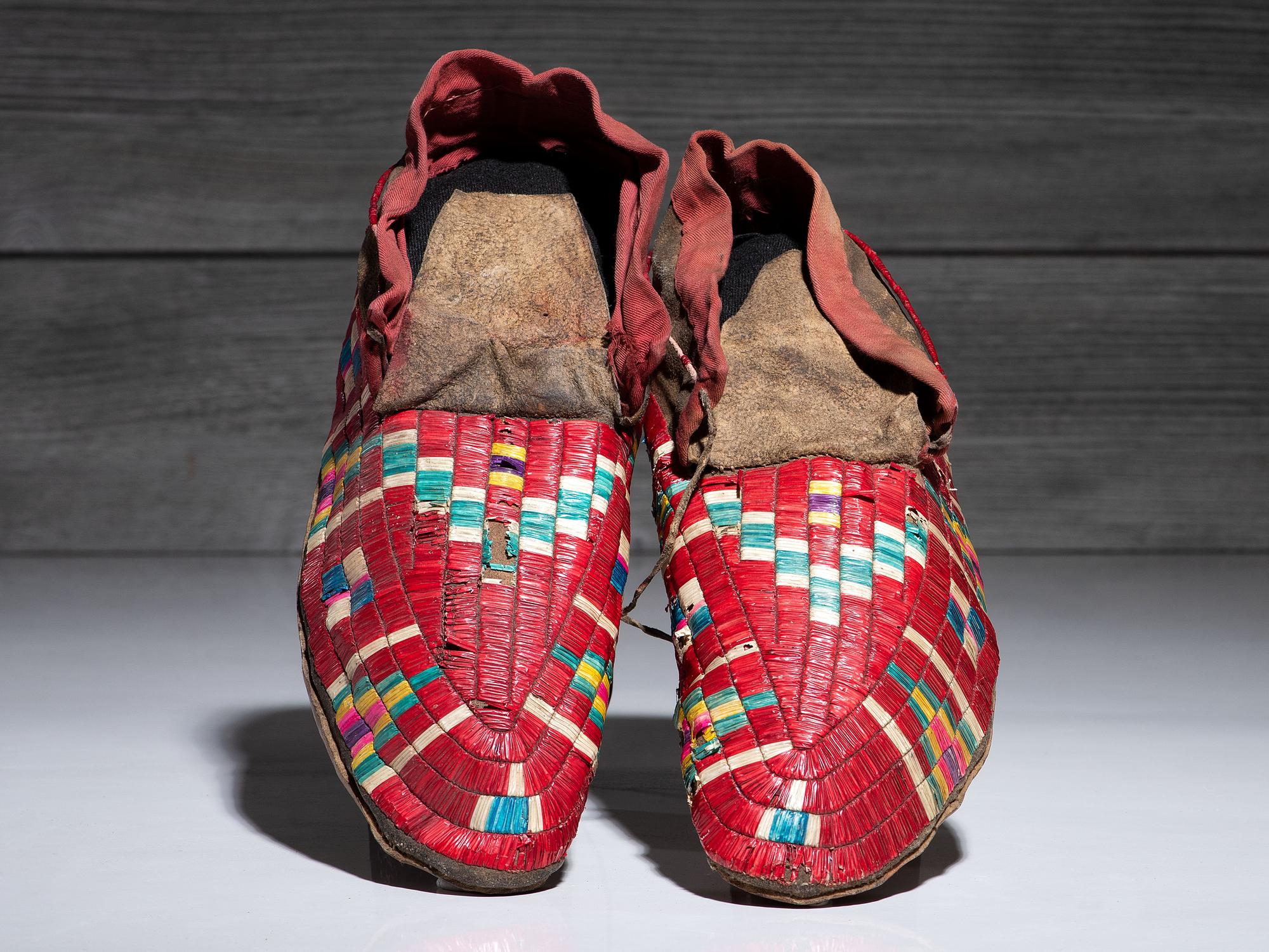Sioux Quilled Hide Moccasins