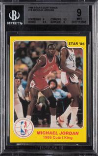A 1986 Star Court Kings Michael Jordan Card No. 18 (BGS 9 MINT)