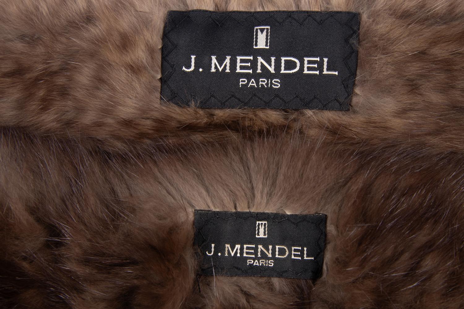 Two J. Mendel Knitted Sable Scarves