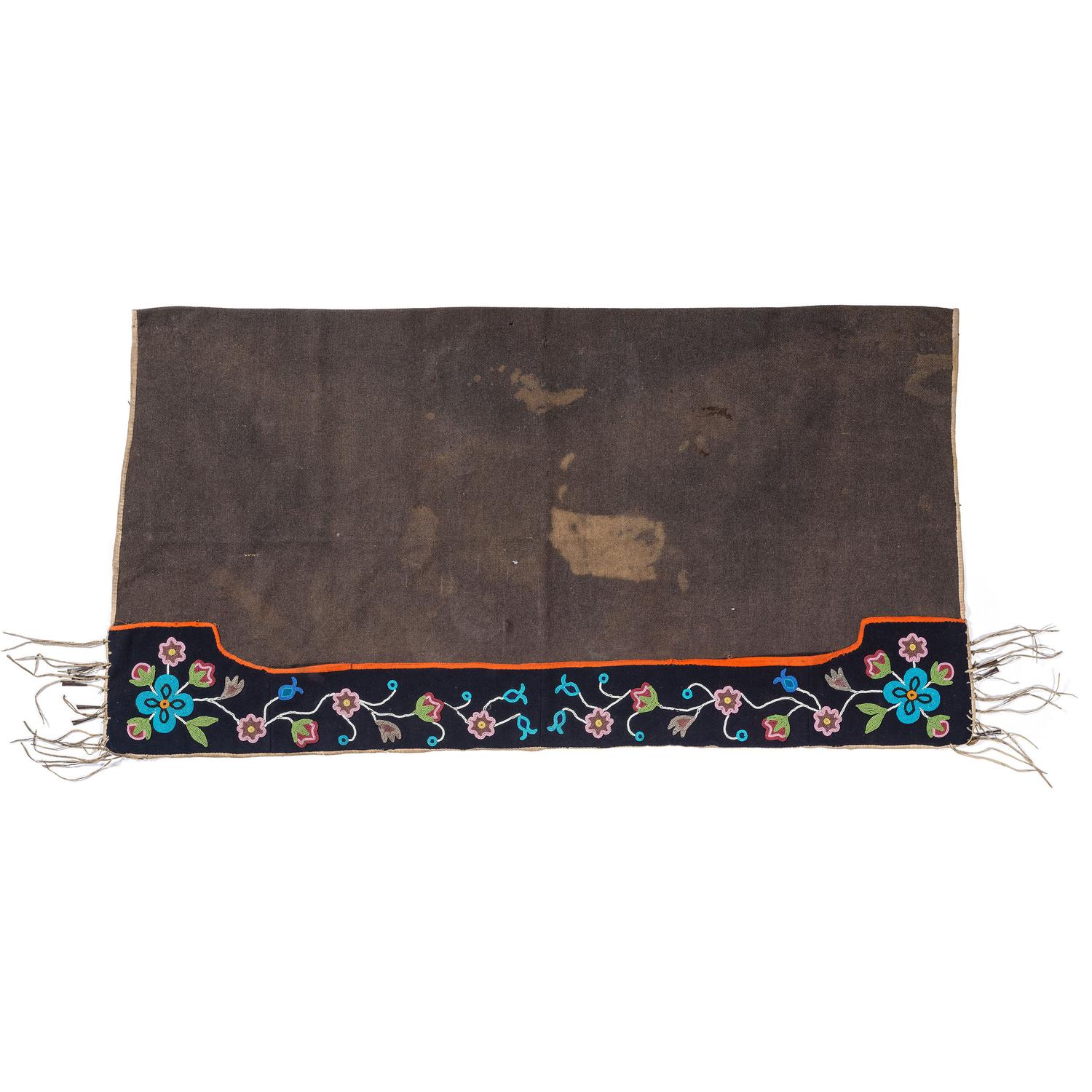 Anishinaabe Beaded Wool Saddle Blanket