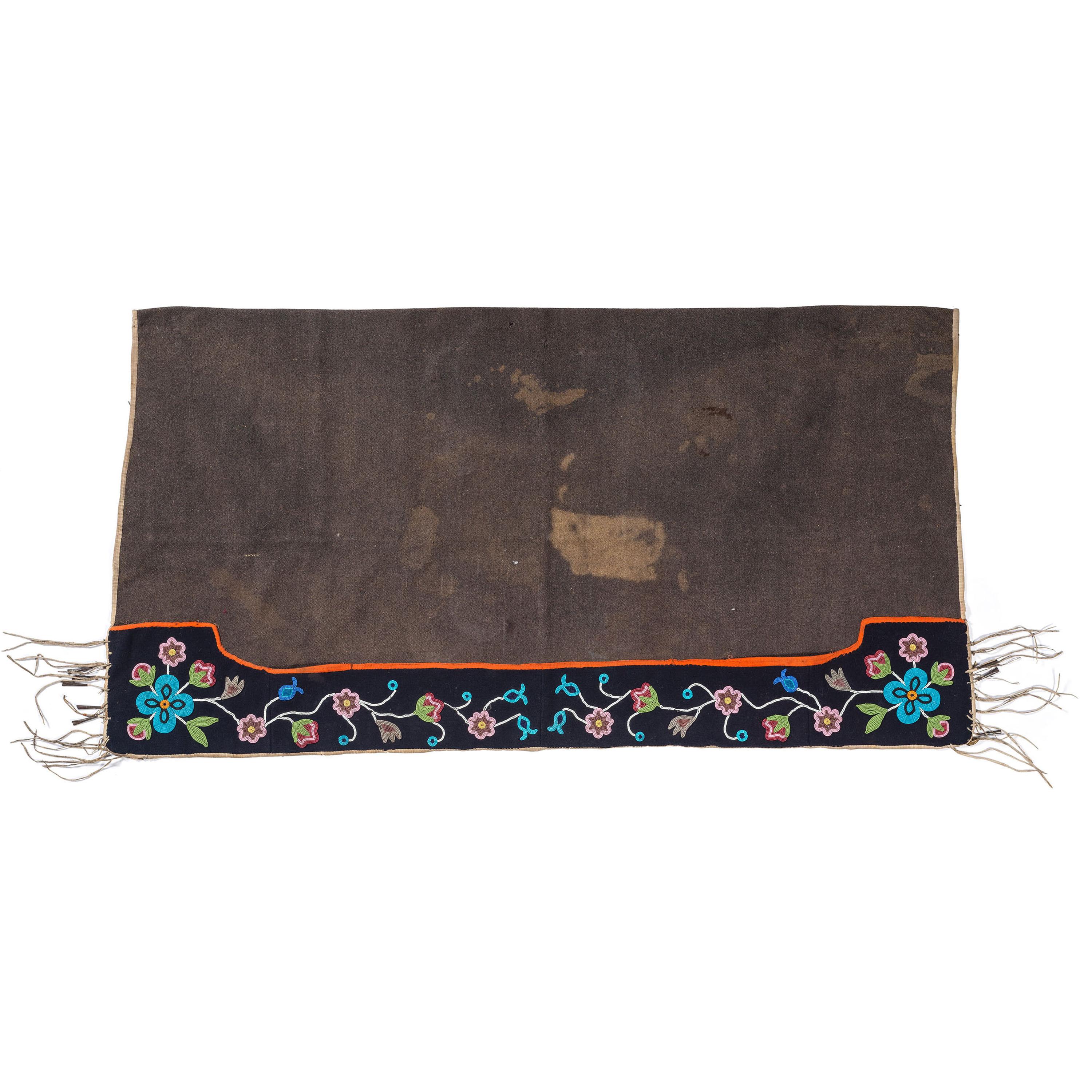 Anishinaabe Beaded Wool Saddle Blanket