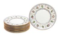 A Set of Ten Royal Doulton Luncheon Plates Diameter 9 inches.