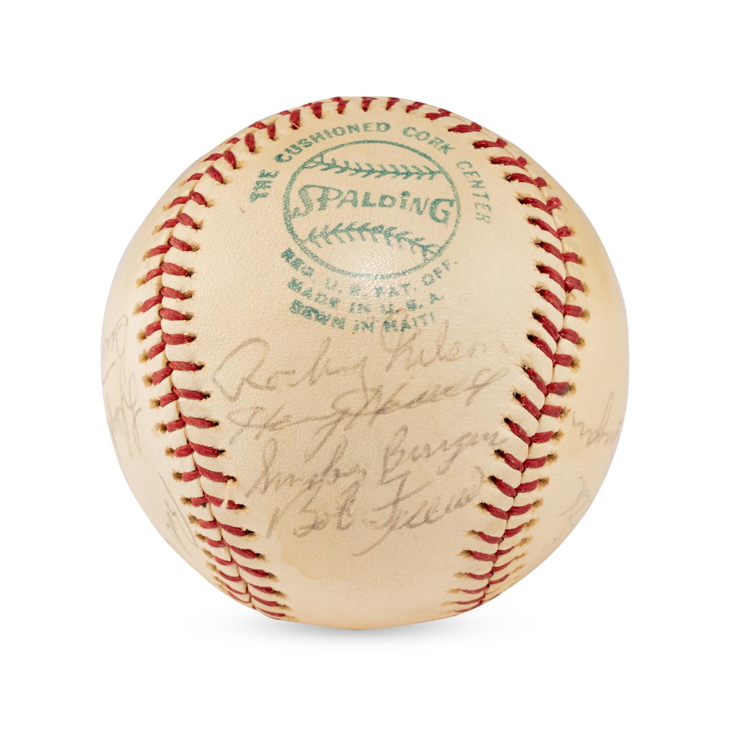 A 1961 Pittsburgh Pirates Reunion Team Signed Autograph Baseball Featuring Lloyd Waner (Beckett Authentication Services)
