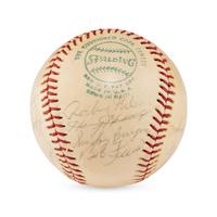 A 1961 Pittsburgh Pirates Reunion Team Signed Autograph Baseball Featuring Lloyd Waner (Beckett Authentication Services)