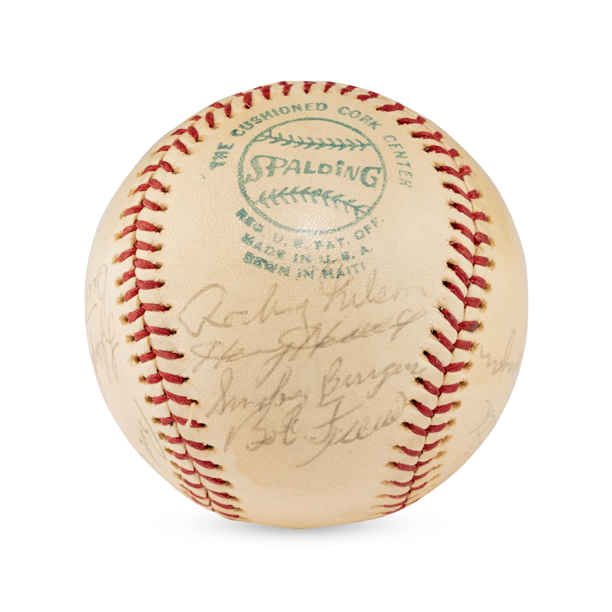 A 1961 Pittsburgh Pirates Reunion Team Signed Autograph Baseball Featuring Lloyd Waner (Beckett Authentication Services)