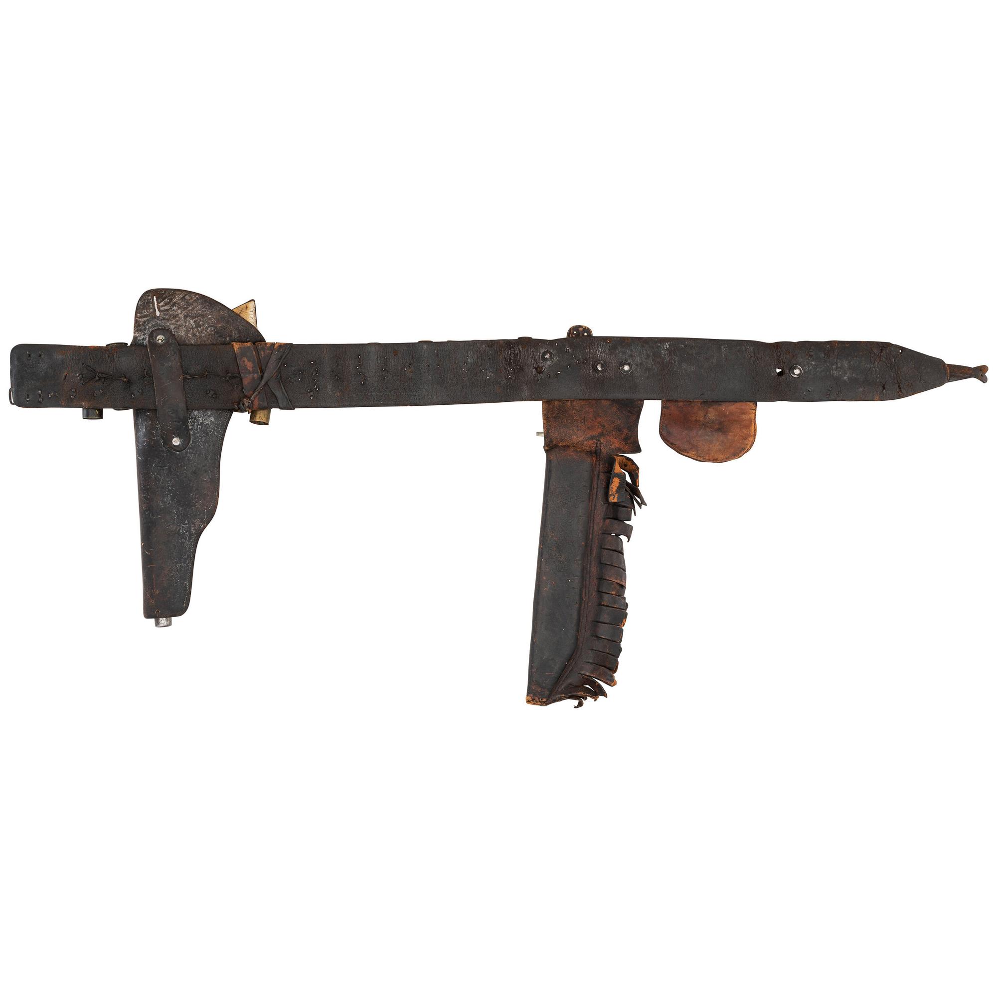 Colt Single Action Army Revolver with Sheffield IXL Bowie Knife and Period Cartridge Belt Rig