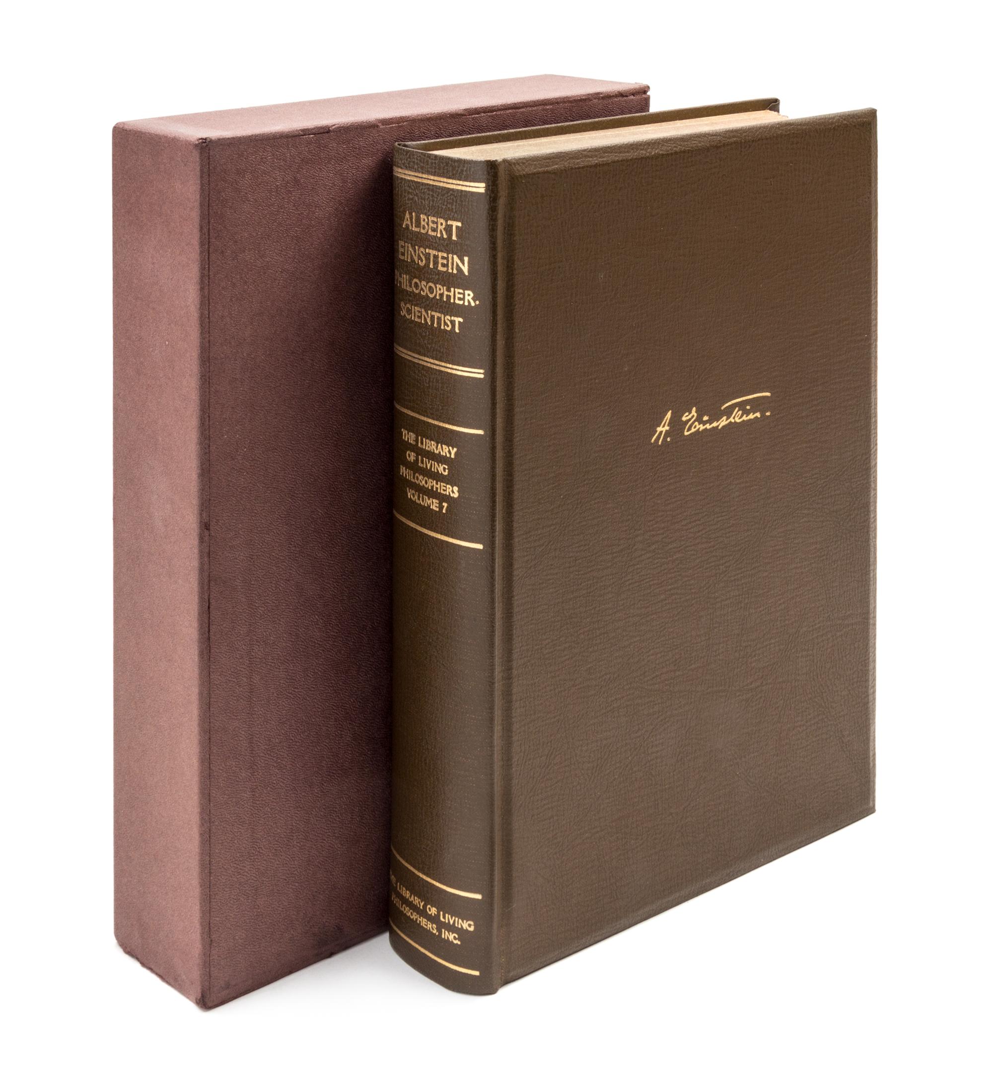 (EINSTEIN, ALBERT) Albert Einstein: Philosopher-Scientist, 1949. Limited, signed.