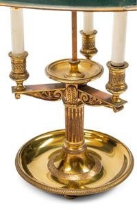 Three Empire Style Gilt Metal Bouillotte Lamps