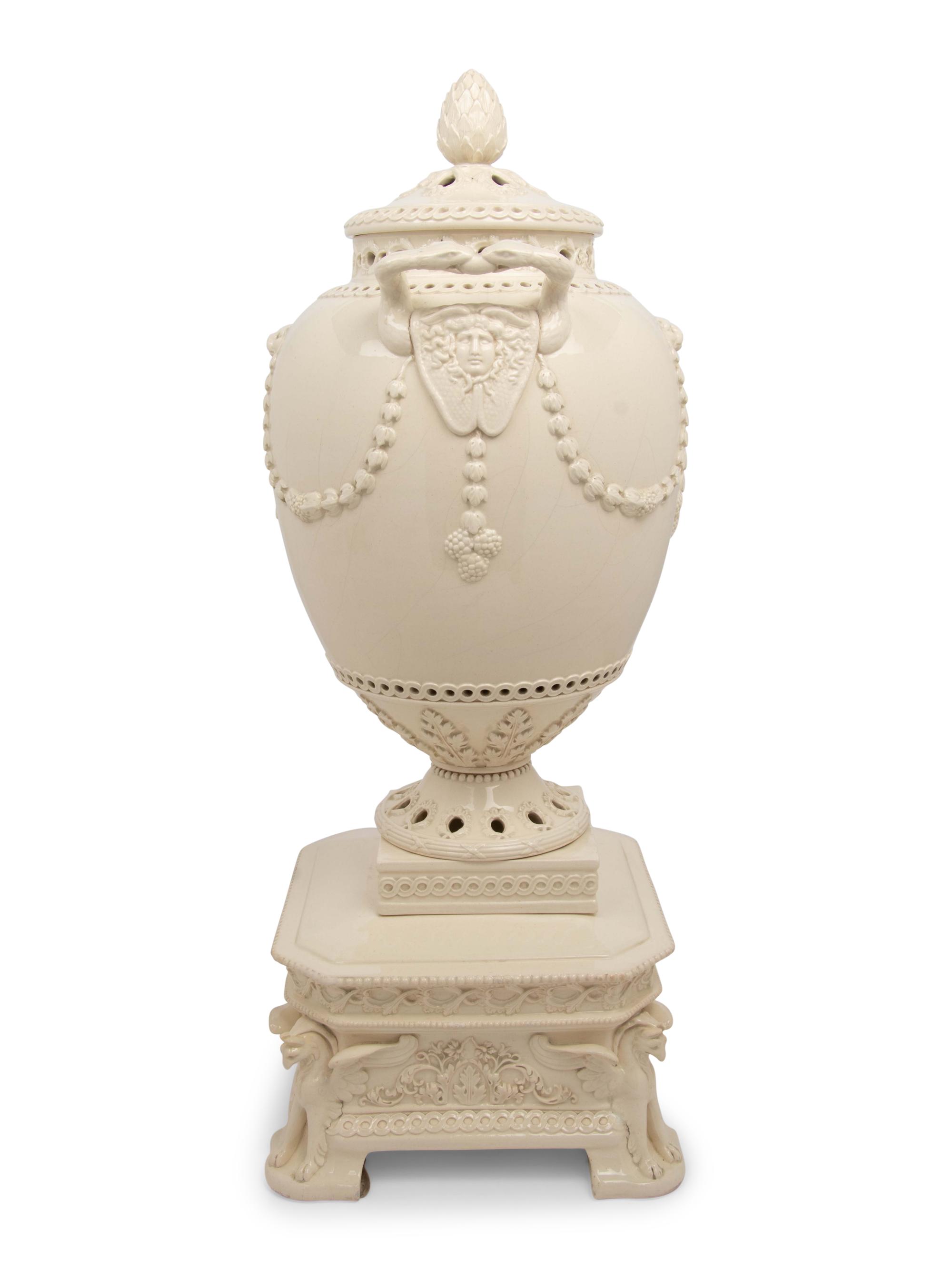 A Large Wedgwood Queensware Urn
