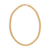 YELLOW GOLD HERRINGBONE CHAIN NECKLACE