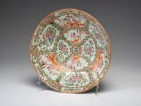 A Chinese Export Rose Medallion Punch Bowl