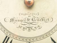 An American Classical Mahogany Eglomise Mantel Clock
