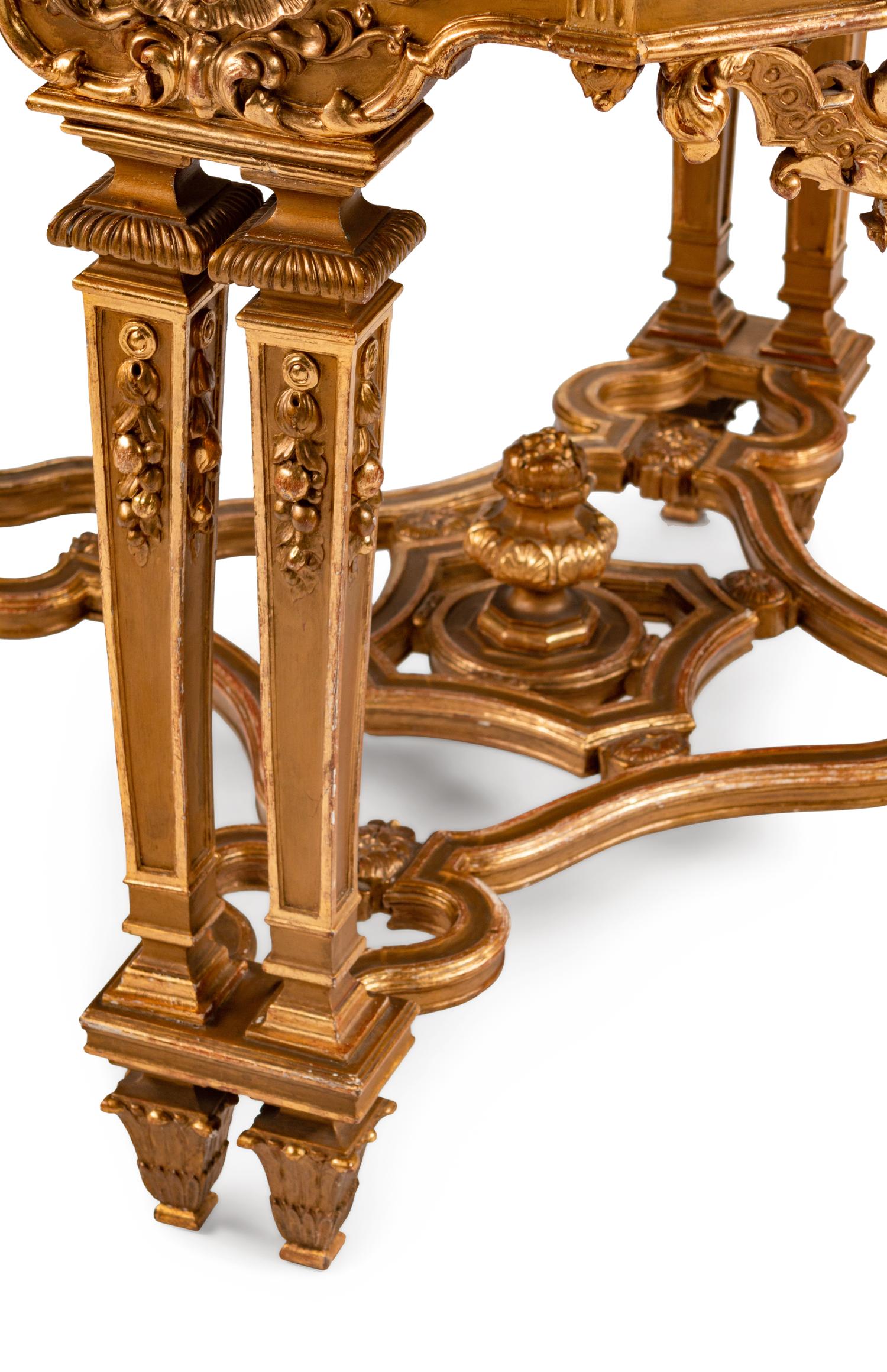 An Italian Neoclassical Style Giltwood Octagonal Center Table — 19TH CENTURY