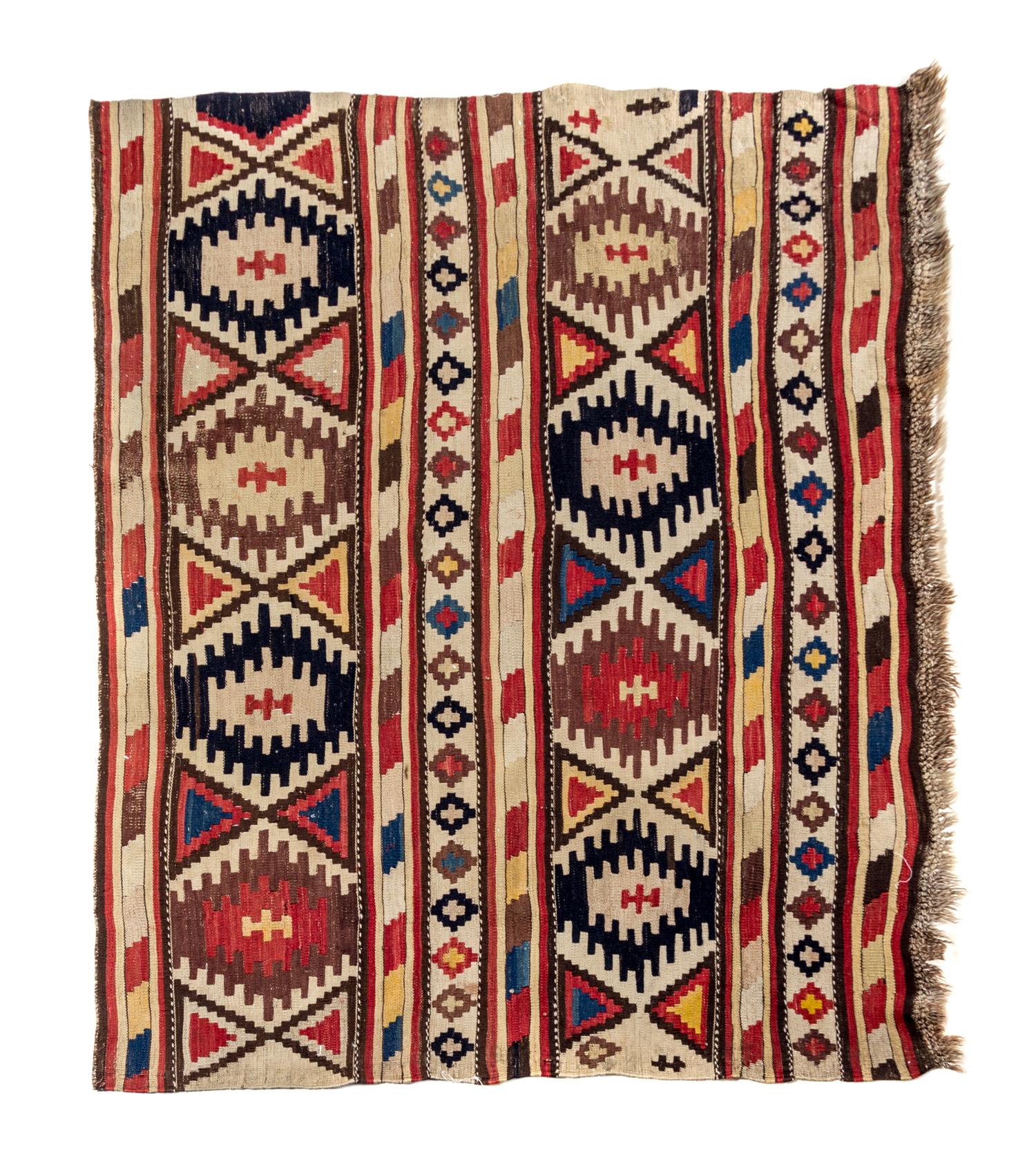A Turkish Yastik Rug 2 feet 11 inches x 1 foot 10 inches. — CIRCA 1930