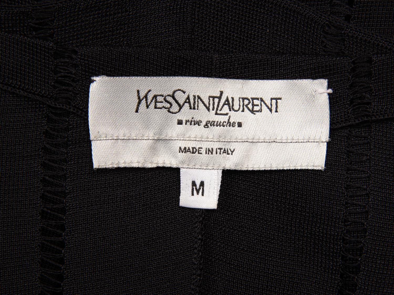 Yves Saint Laurent, Black Fringed Silk Poncho