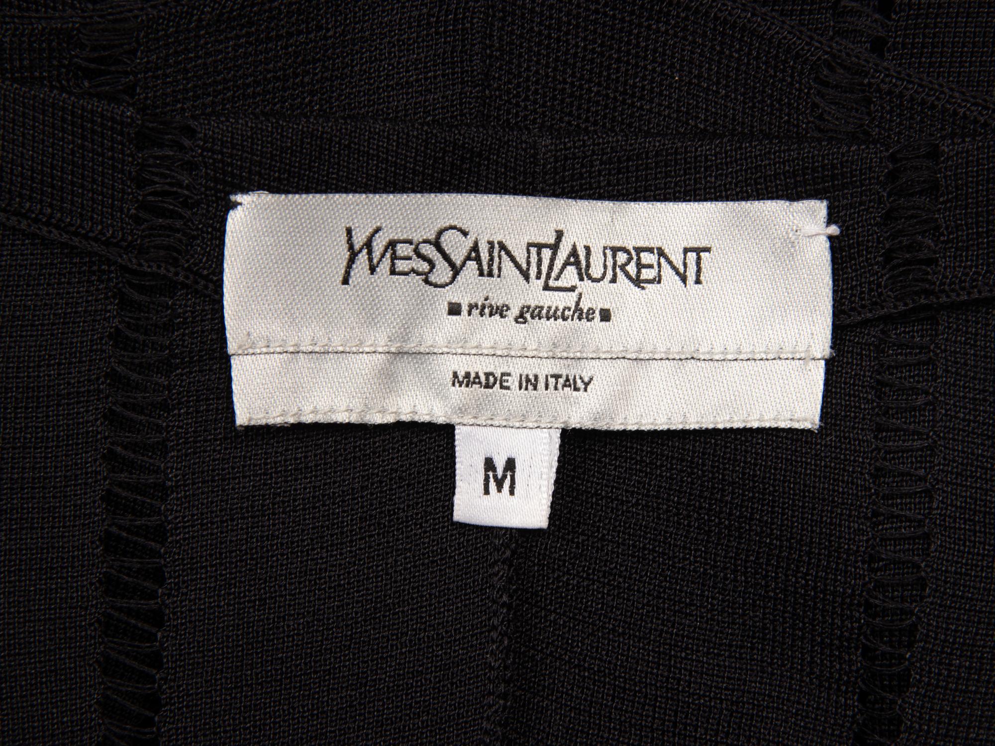 Yves Saint Laurent, Black Fringed Silk Poncho