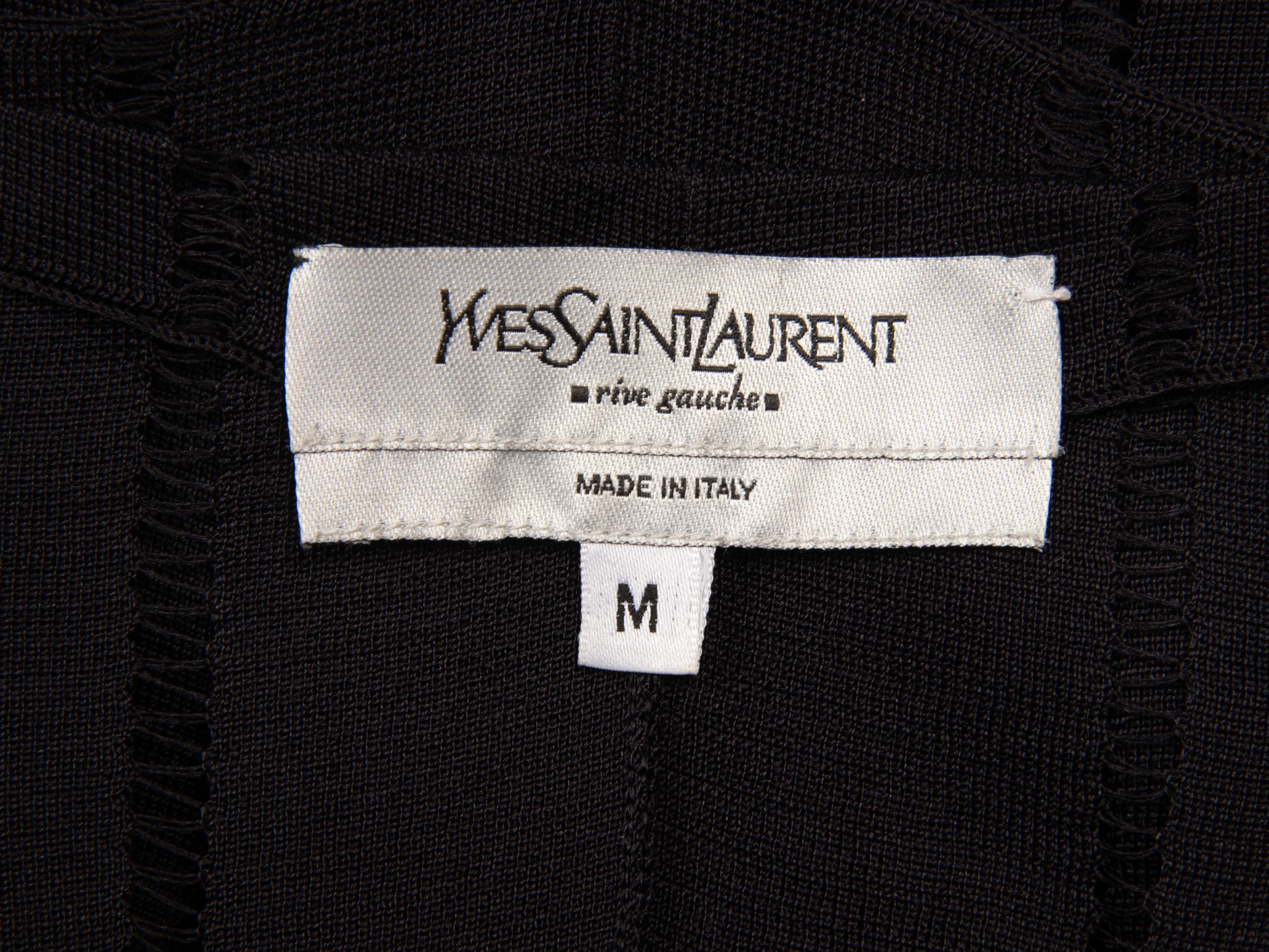 Yves Saint Laurent, Black Fringed Silk Poncho