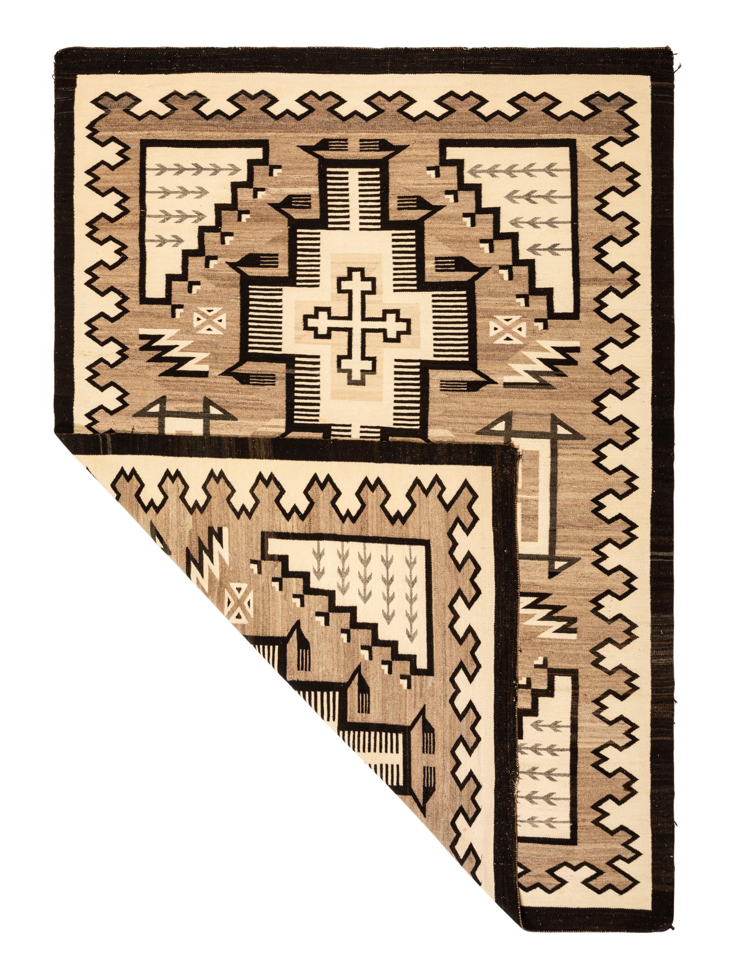 Navajo Two Grey Hills Pictorial Weaving / Rug