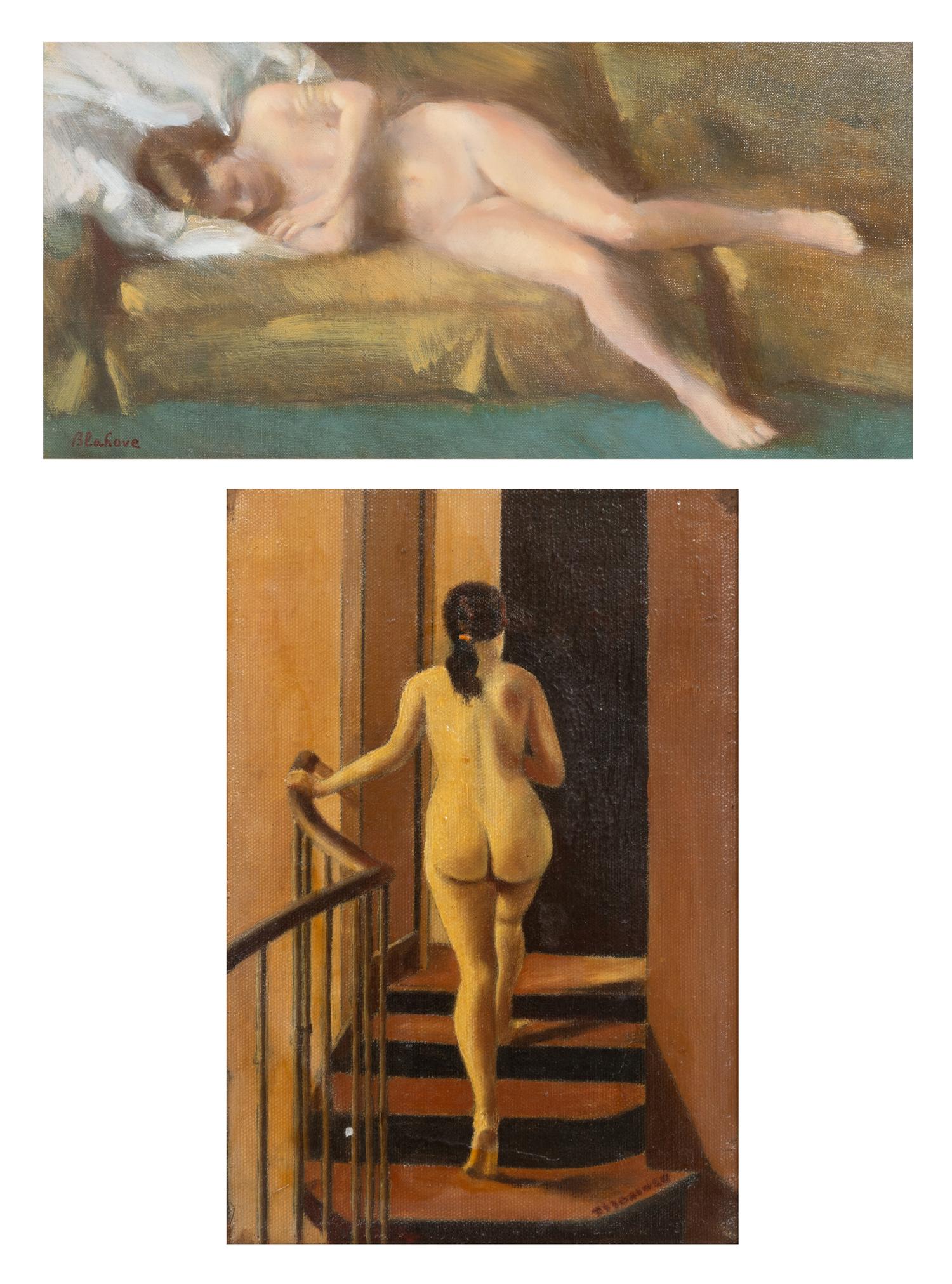 Sleeping Nude; Together with Nude Ascending a Staircase (two works)