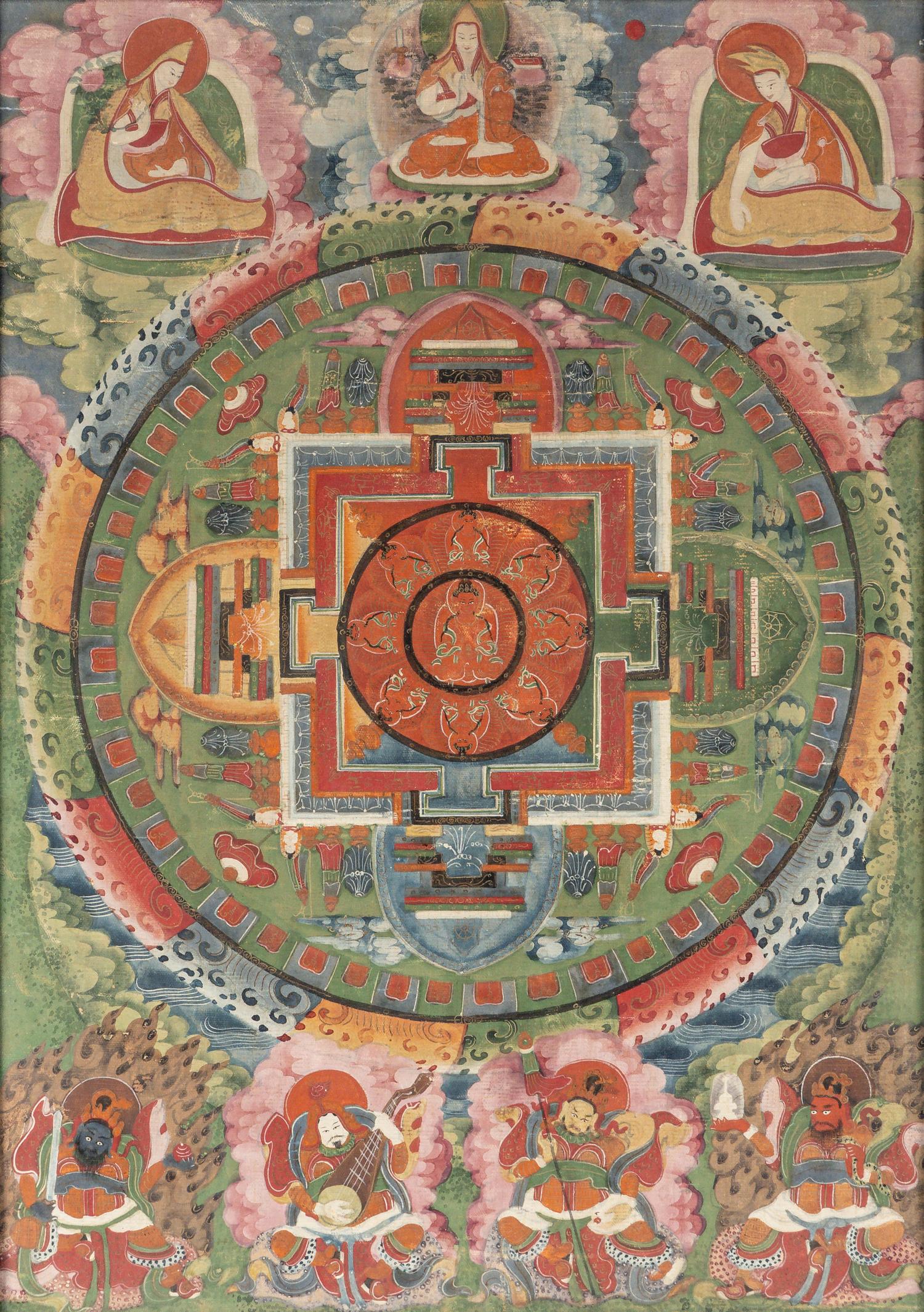 A Tibetan Mandala Thangka of Amitayus