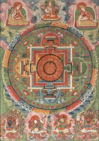 A Tibetan Mandala Thangka of Amitayus