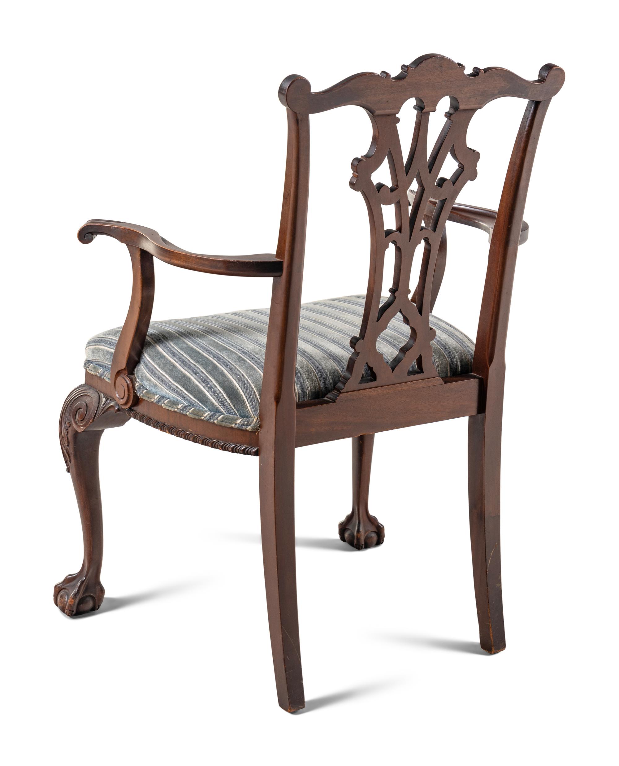 A George III Mahogany Armchair