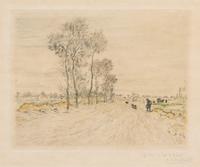 Jean Francois Raffaelli, (French, 1850-1924), La route aux grands arbes