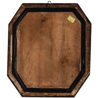 An English Metallic Stumpwork Embroidered Framed Mirror