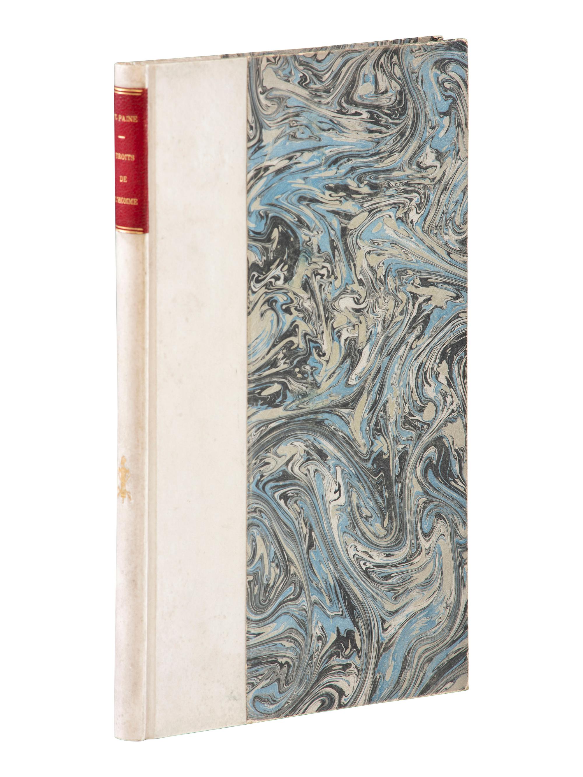 18th Century Americana PAINE, Thomas (1737-1809). Droits de l'Homme; en Reponse a l'Attaque de M. Burke sur la Revolution Francoise . Paris: Buisson, Mai 1791.