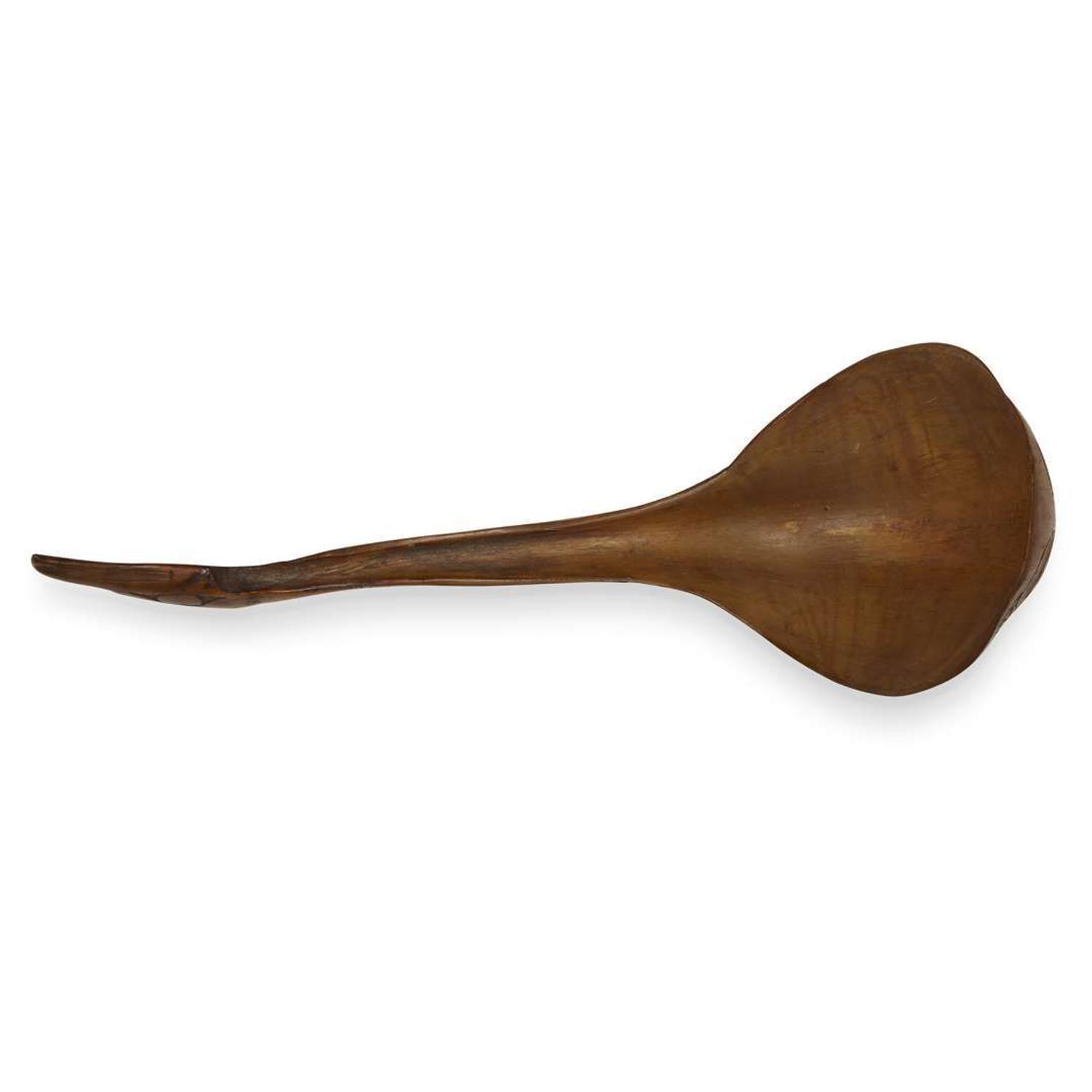 Carved horn ladle cuiller Haida, Pacific Northwest Coast, 19th century
