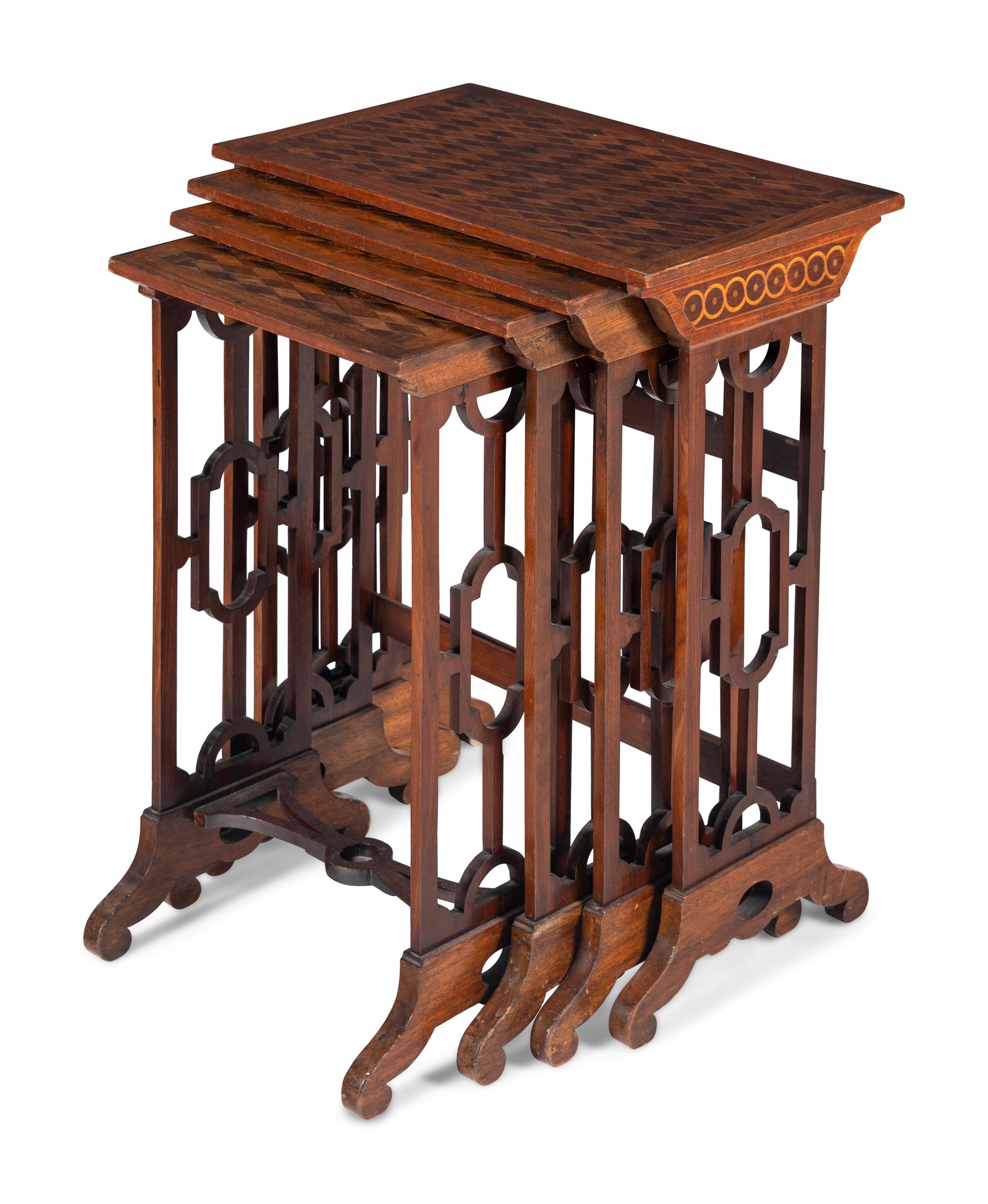 A Set of Regency Style Parquetry Nesting Tables