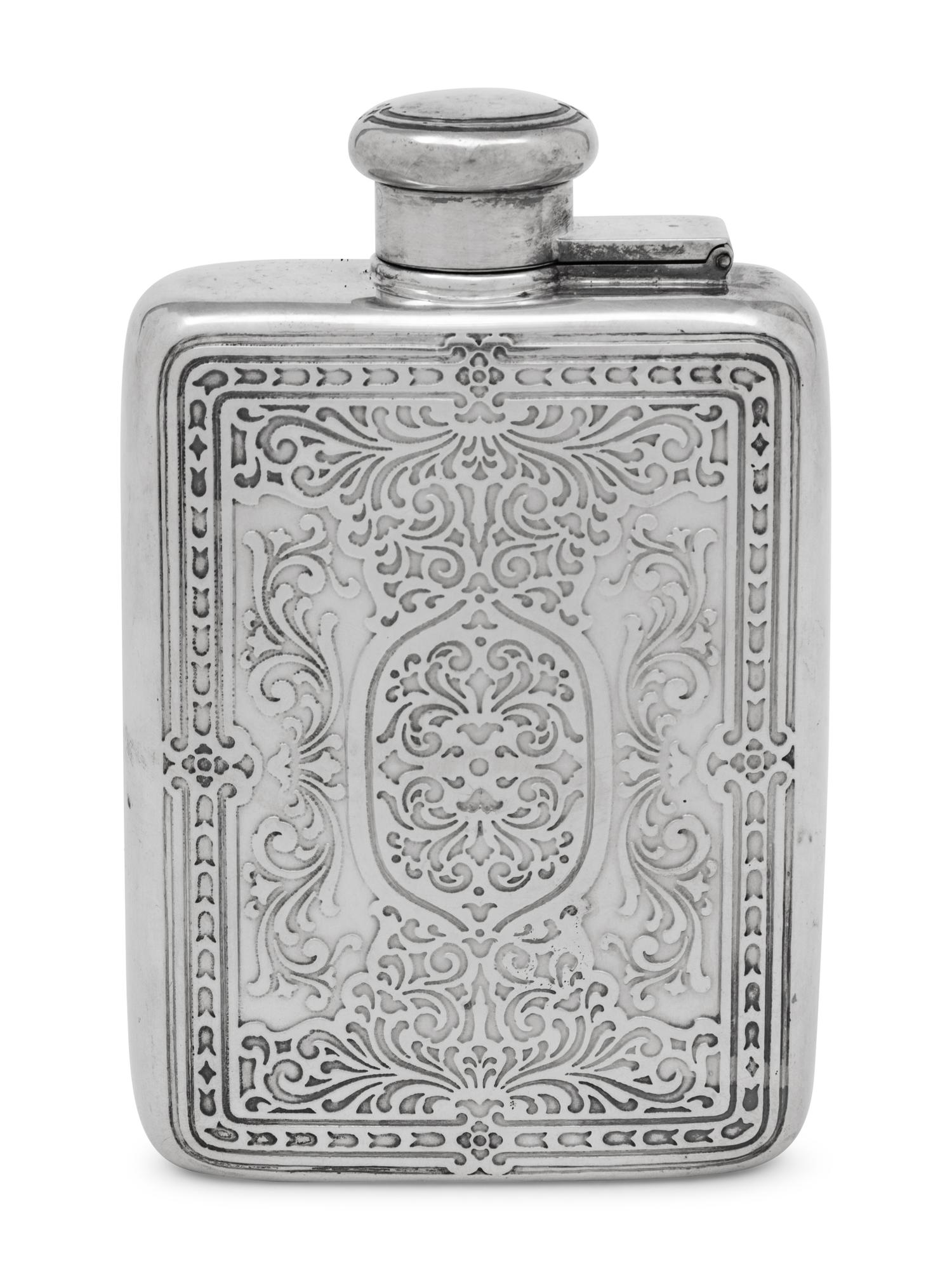 A Tiffany and Co. Silver Flask