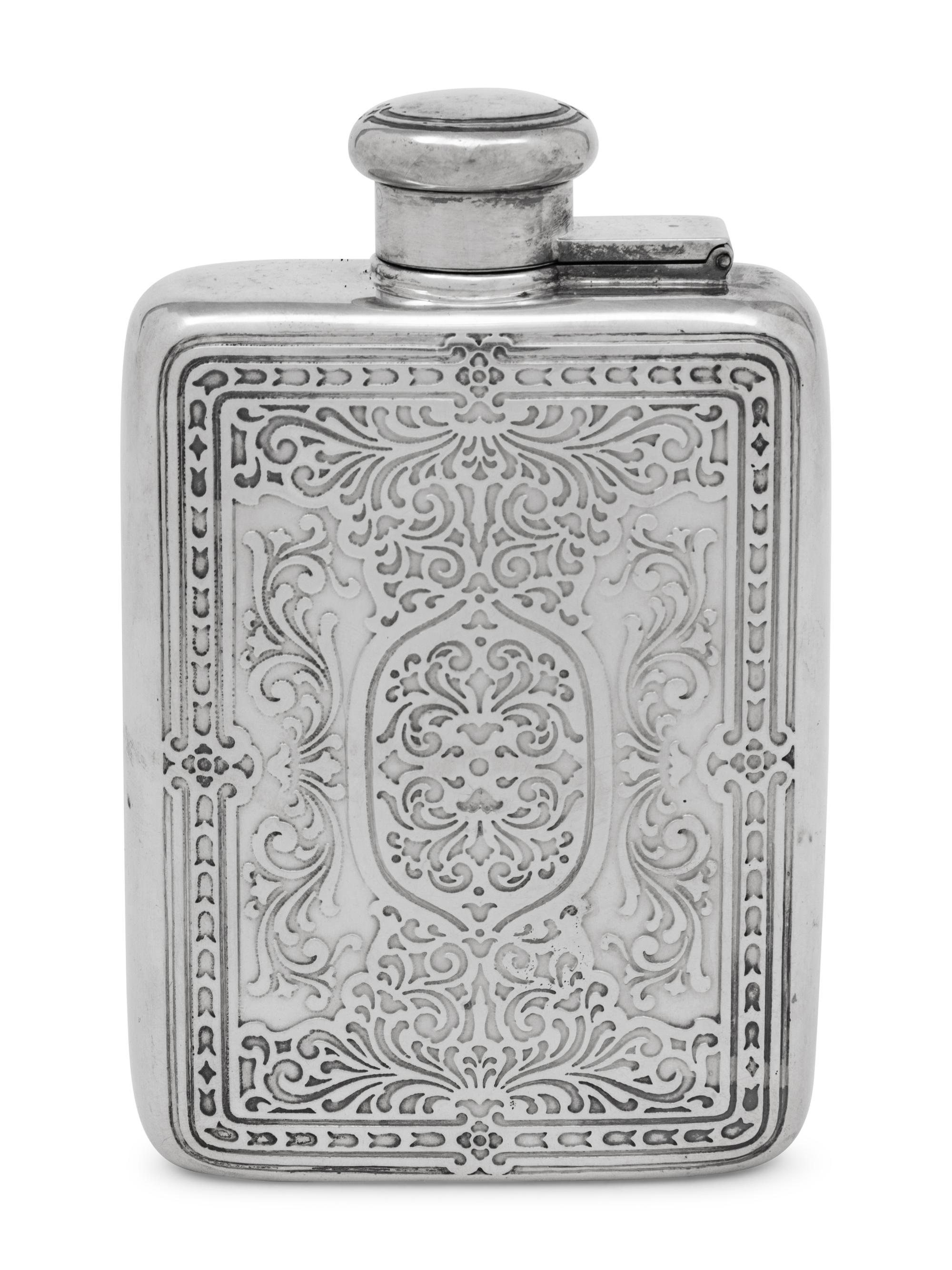 A Tiffany and Co. Silver Flask