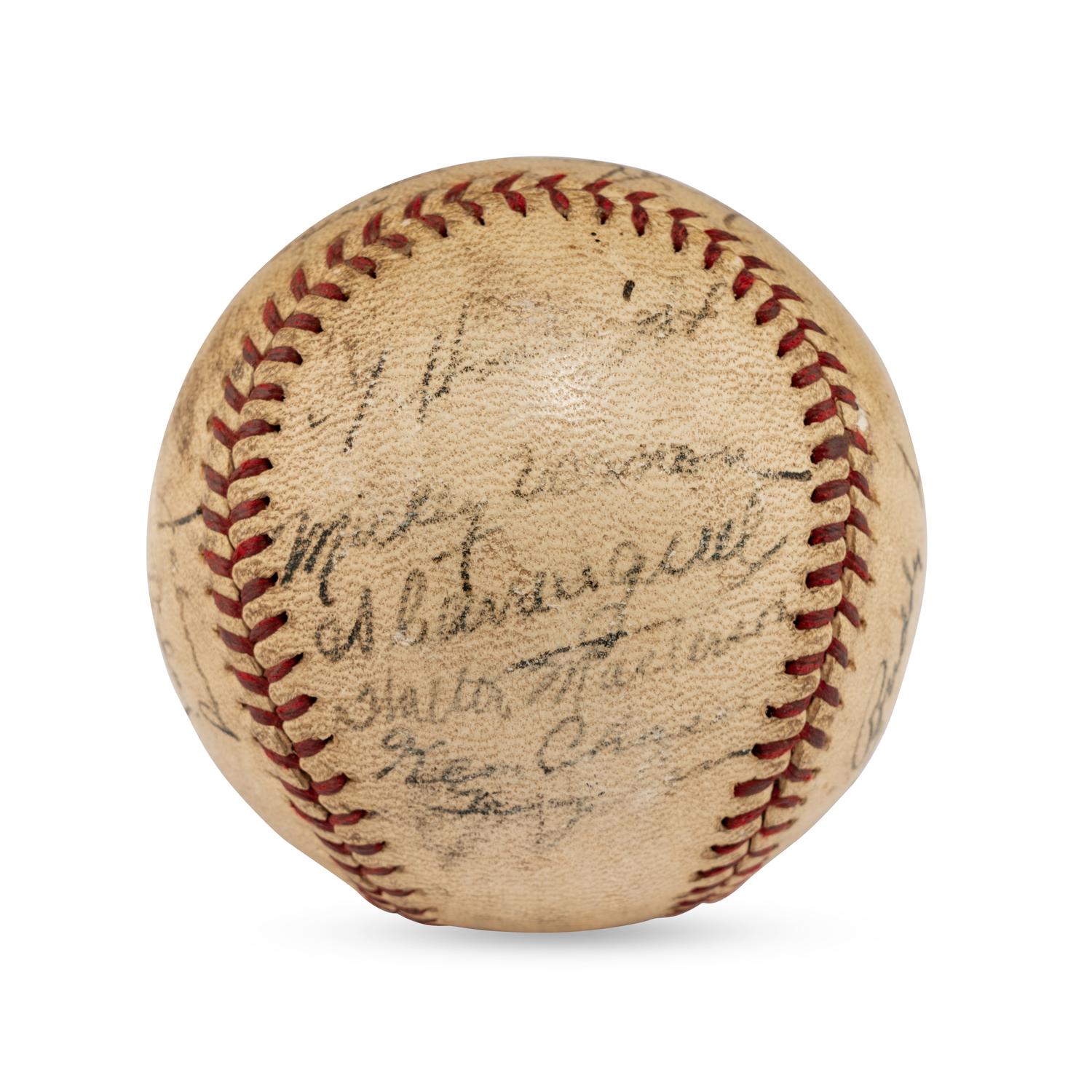 A 1939 Washington Senators Team Signed Autograph Baseball