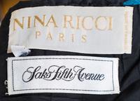 A Nina Ricci Black Silk Taffeta Strapless Gown, No size.