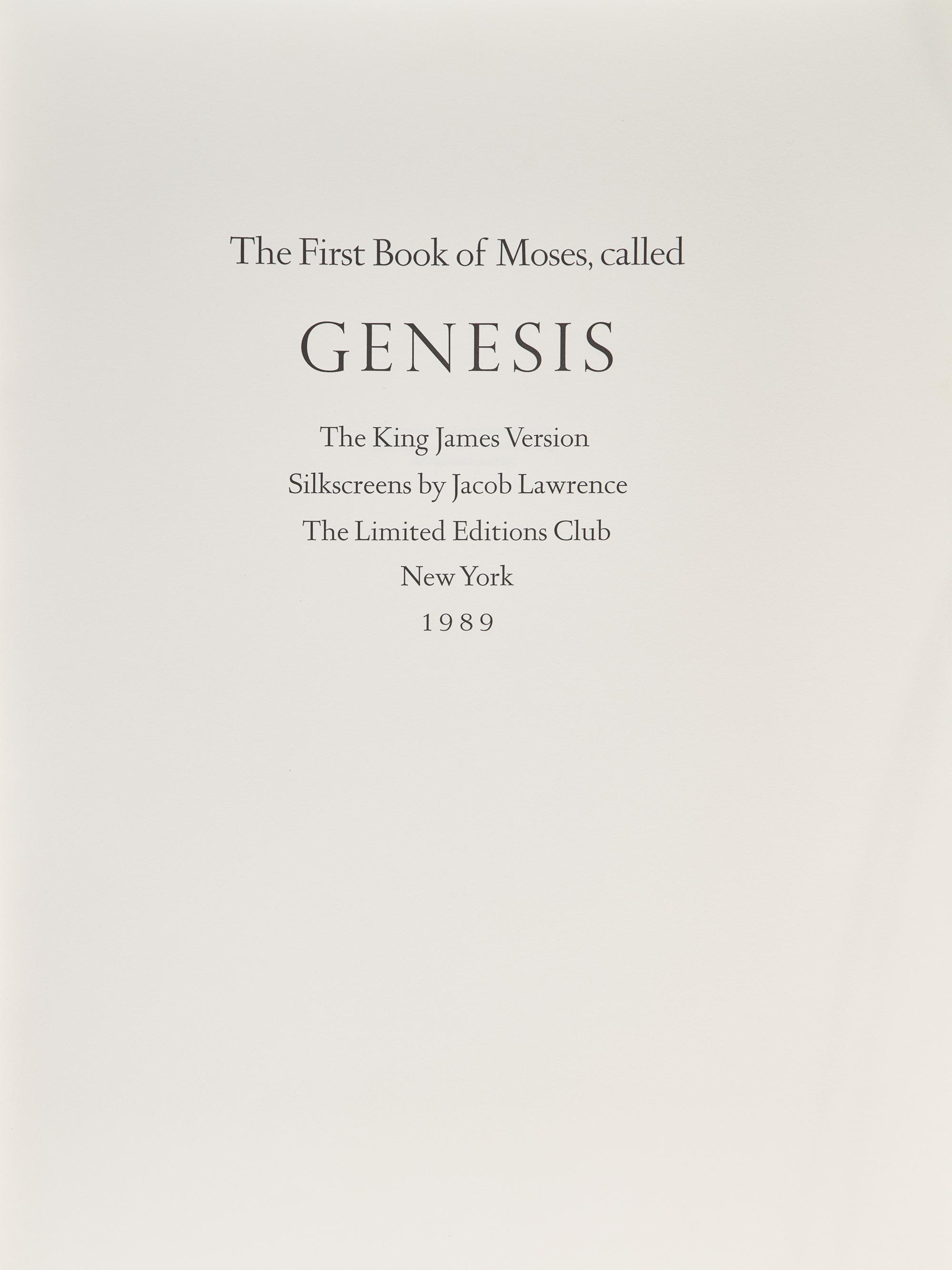 [Limited Editions Club] The First Book of Moses, Called Genesis