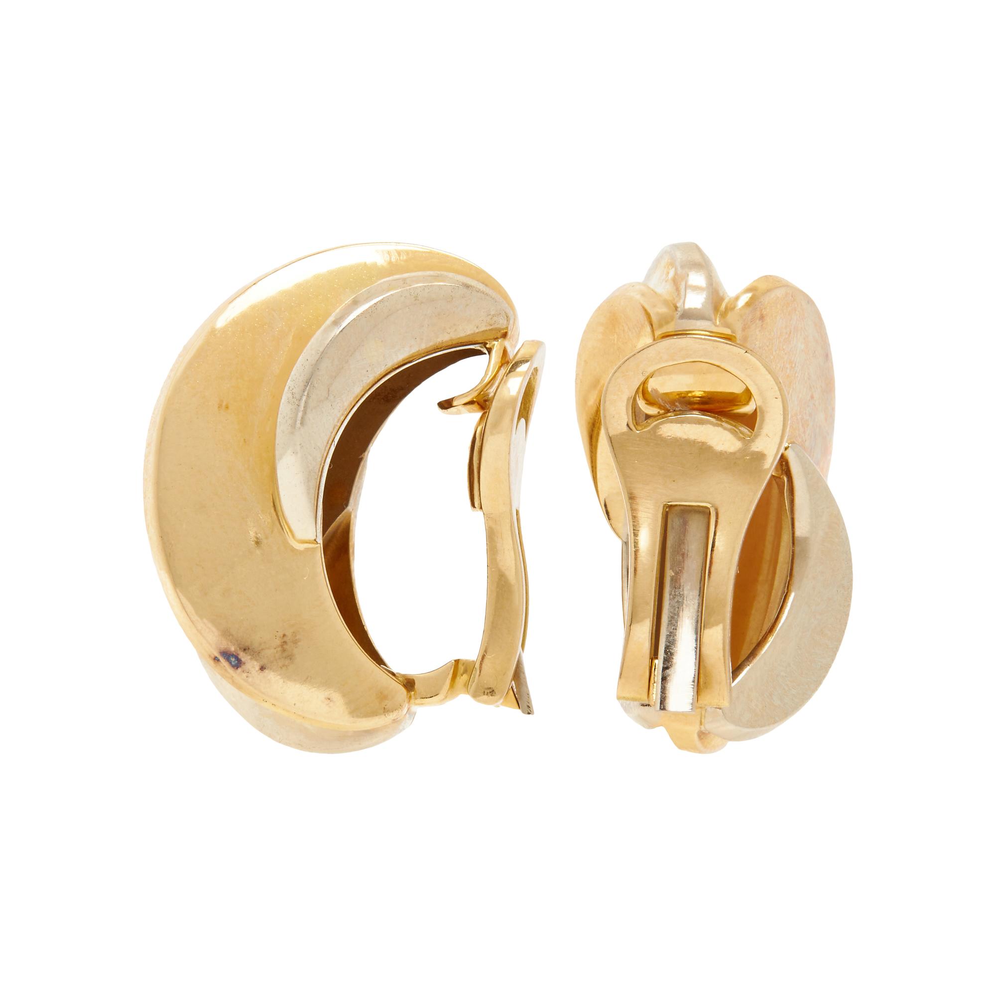 BICOLOR GOLD CLIP EARRINGS