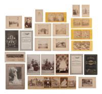 [EARLY PHOTO]. Eclectic collection of photography, incl. cyclists, soldiers, & curious characters.