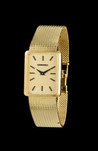 A 14 Karat Yellow Gold Wristwatch, Longines,