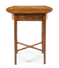 A Continental Walnut Side Table Height 30 x width 28 x depth 16 inches. — 19TH CENTURY