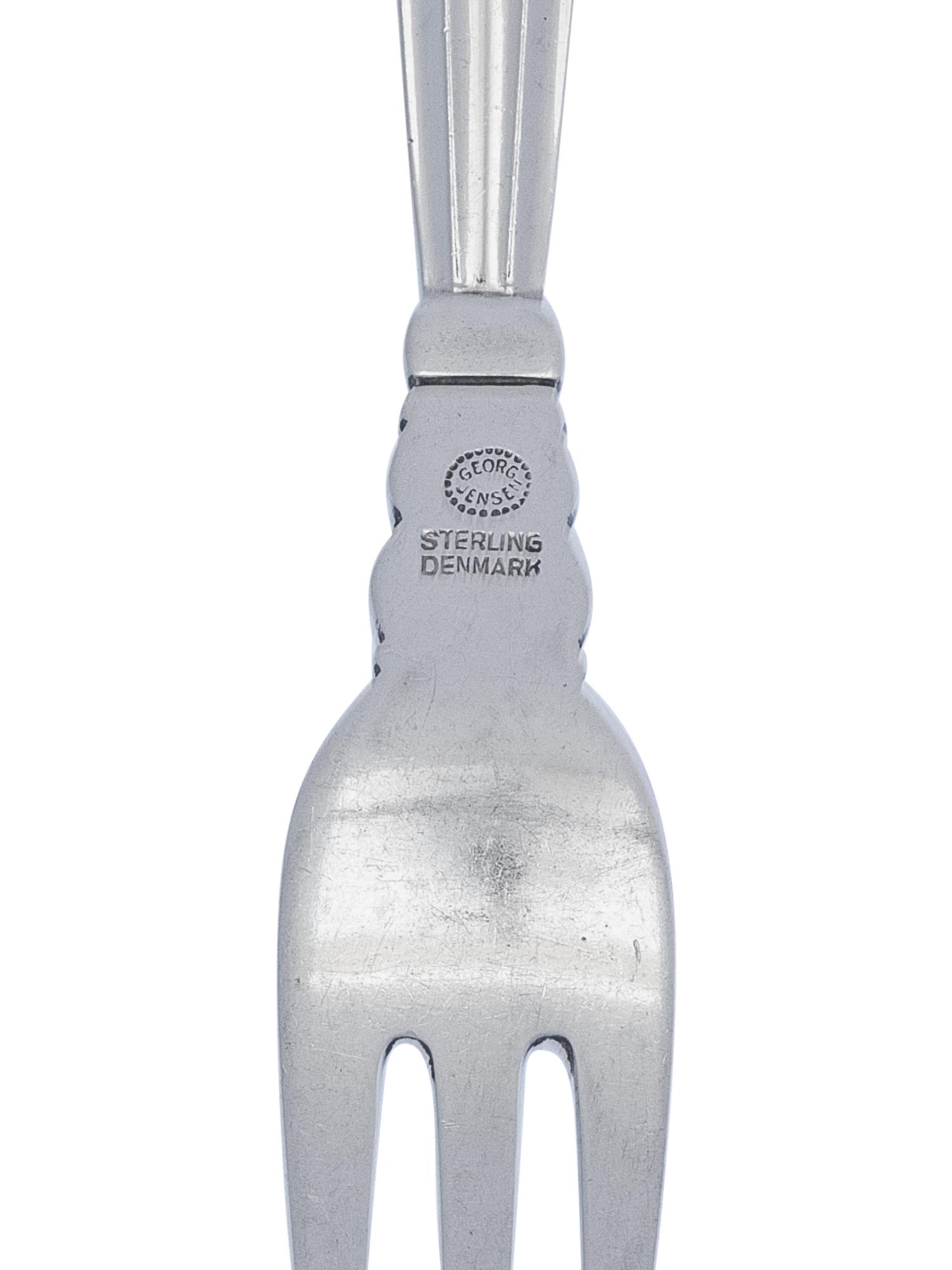 Twelve Georg Jensen Silver Seafood Forks