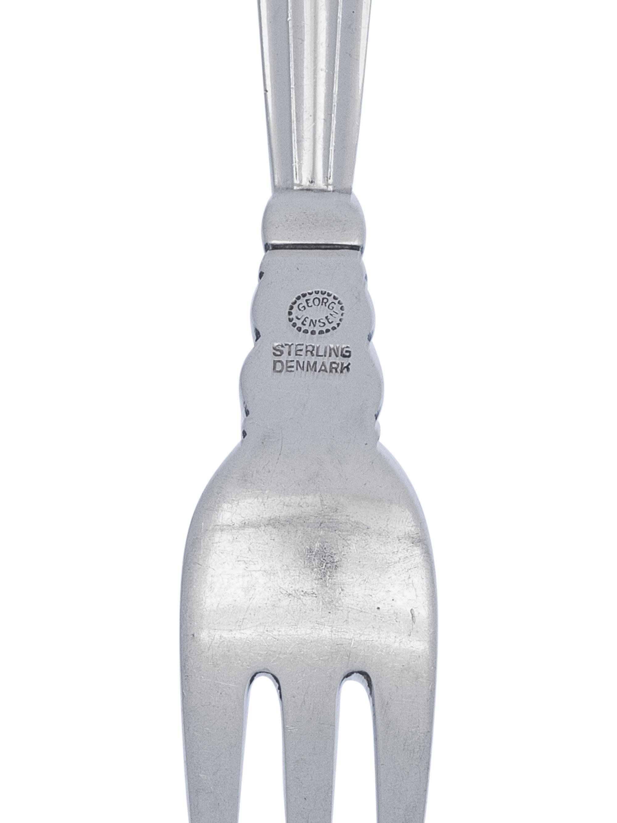 Twelve Georg Jensen Silver Seafood Forks