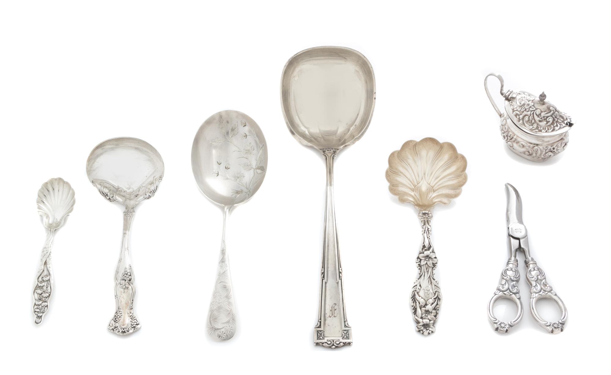 A Collection of American Silver and Silver-Plate Articles, 19th Century and Later, comprising a pair of International Silver Co. weight