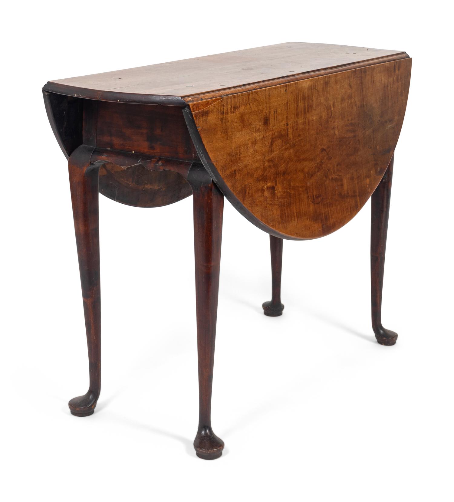 A Queen Anne Maple Drop-Leaf Table — SECOND HALF 18TH CENTURY