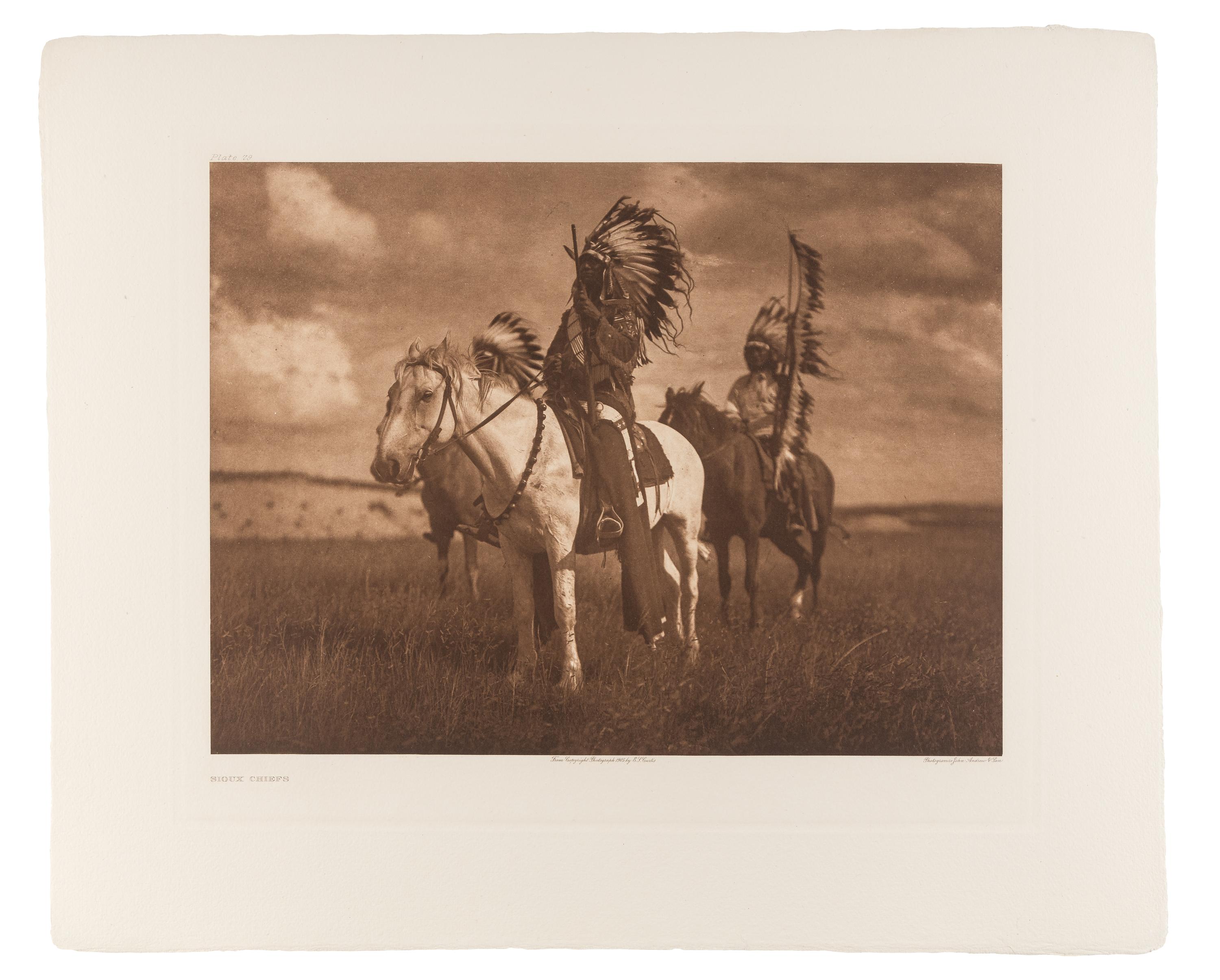 CURTIS, Edward S. (1868-1952). The North American Indian being a Series of Volumes Picturing and Describing the Indians of the United States and Alaska . Edited by Frederick Webb Hodge. Foreword by Theodore Roosevelt. Field Research conducted under the patronage of J. Pierpont Morgan. [Cambridge, Mass.], 1907-1930.