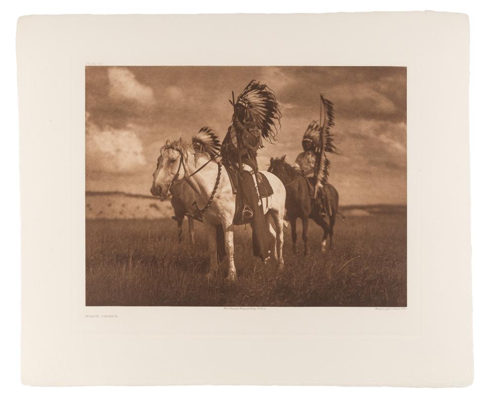 CURTIS, Edward S. (1868-1952). <em>The North American Indian being a Series of Volumes Picturing and Describing the Indians of the United States and Alaska</em>. Edited by Frederick Webb Hodge. Foreword by Theodore Roosevelt. Field Research conducted under the patronage of J. Pierpont Morgan. [Cambridge, Mass.], 1907-1930.